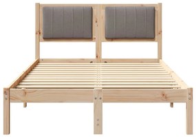 Ágykeret Kárpitozott Fejtámlával Tópszínű 120 x 200 cm