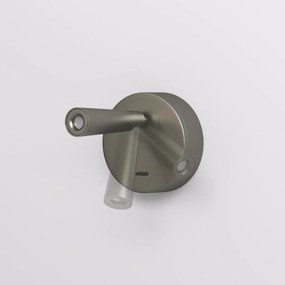 DK/EU-5072-DN Wall lamp SHINE WALL series, D104*H68, LED, IP20, 3000К, 3W, RA≥90, dark nickel color, aluminum — DK/EU-5072-DN