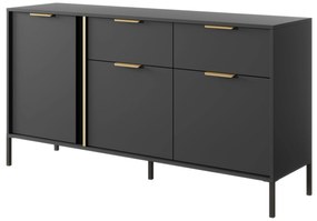 Komód Lyran 3D2S (antracit + arany). 1071354