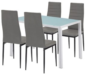 Midland 4+1 étkező garnitúra szürke-fekete