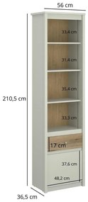 Regál Kodro (kasmír + evoke tölgy) . Akció -18%. 1116933