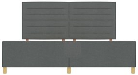 Sötétszürke Szövet Ágykeret 200x200 cm