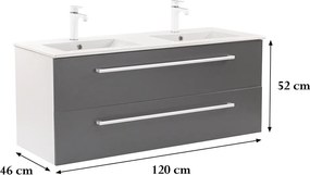 Vario Clam 120 alsó szekrény mosdóval