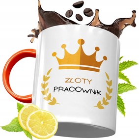 Narancssárga Bögre Dolgozónak Ajándék fényképes nyomattal