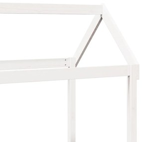 fehér tömör fenyőfa kanapéágy tetővel 80 x 200 cm