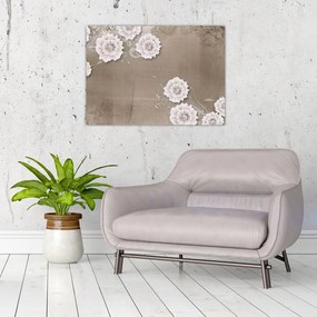 Kép - drapéria virágokkal (70x50 cm)