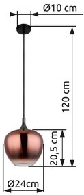Globo MAXY 15548HG függeszték, 1x60W E27