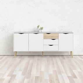 Fehér komód 196x82x39 cm Oslo – Tvilum