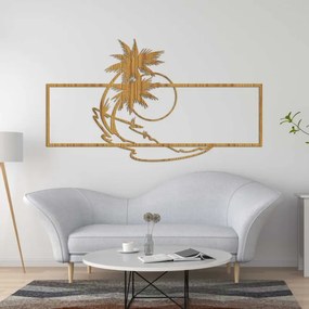 Fa faldekoráció pálmafákkal és tengerparttal | TROPICOR