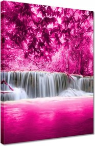 Vászonkép 30x40 Rózsaszín vízesés Tájkép
