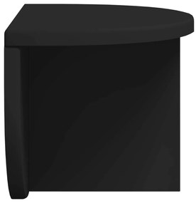 vidaXL Falpolc Falra szerelhető 2 pcs Fekete 38 x 19 x 19 cm Faanyag