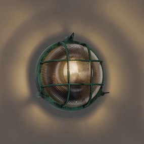 Kültéri fali lámpa zöld kerek IP44 - Noutica