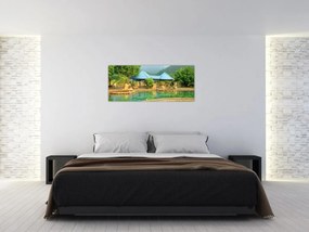 Kép - Shanghai, hotel, park (120x50 cm)
