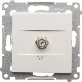 F-típusú szimpla antenna aljzat fehér Simon 54 DASF1.01/11 Kontakt-Simon