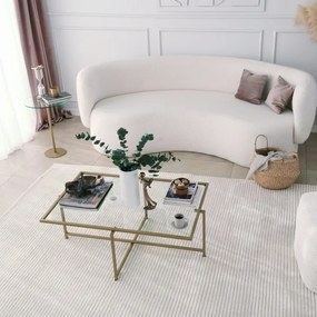 Kávésasztal NAP 35x94 cm arany/átlátszó