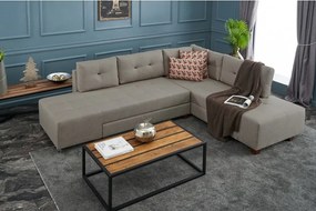 Bézs kinyitható sarokkanapé (jobb oldali) Manama – Balcab Home