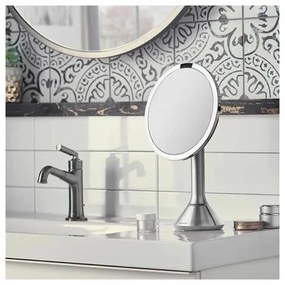 Simplehuman Sensor Touch DUAL kozmetikai LED tükör, 5x nagyítás, matt ezüst