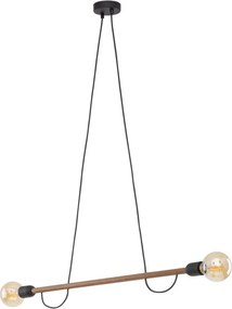 TK LIGHTING 4948 HELIX Többágú Függesztett Lámpa Fekete, Világos Fa E27 IP20