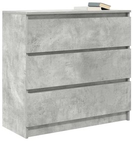 betonszürke szerelt fa tálalószekrény 80x35x76 cm