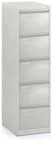 Fém iratszekrény A4 - 5 fiók, 45,5 x 62 x 162,5 cm, hengerzár, szürke - ral 7035