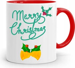 Piros Karácsonyi Bögre Mikulás Karácsonyfa Alá, fényképes nyomattal