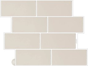 Öntapadós Csempe Wostick 10 Db 29 x 21 cm Bézs