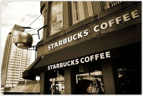 Poszterek 120x80 Starbucks Coffee Sepia