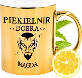 Prémium Arany Csillogó Bögre Magdinak Ajándék Nyomtatott Fotóval