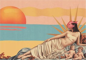 Fotótapéta Flizelin Dekoratív Hálószoba Nyugati szürrealizmus 312x219