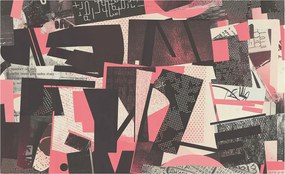 Fotótapéta Flizelin Dekoratív tapéta Geometrikus kollázs 416x254 Ragasztó