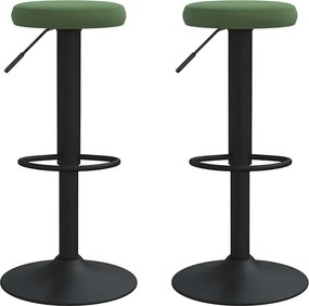 vidaXL 2 db sötétzöld bársony bárszék