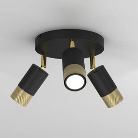 Spotlámpa LINK 3xGU10/8W/230V fekete/sárgaréz