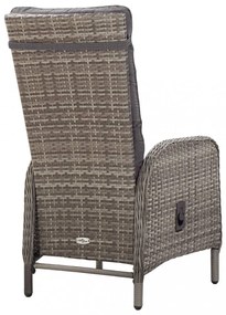 vidaXL 5 részes szürke polyrattan kerti bisztrószett