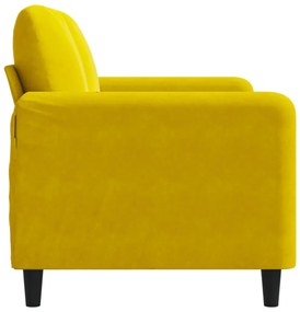 vidaXL kétszemélyes sárga bársony kanapé 120 cm