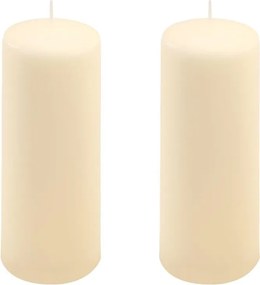 Gyertya készlet 20 cm Ø 7,5 cm  2 db krém