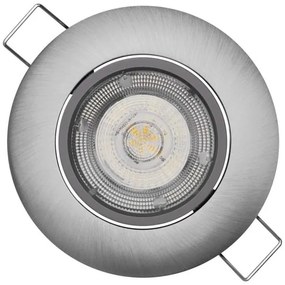LED spot lámpa Exclusive ezüst, kör alakú, 5W meleg fehér 71520