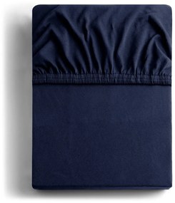 Sötétkék gumis jersey lepedő 220x200 cm Amber – Restilo