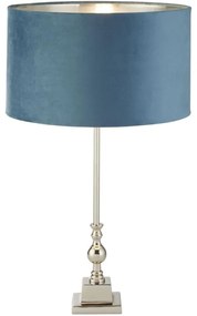 Searchlight EU81214TE - Asztali lámpa WHITBY 1xE27/10W/230V kék/króm