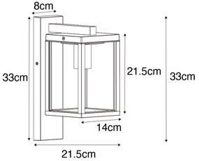Okos kültéri fali lámpa fekete IP44, Wifi ST64-gyel - Charlois