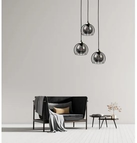 Csillár zsinóron SOLO BLACK 3xE27/60W230V fekete/arany