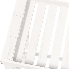 fehér tömör fenyőfa kültéri rönktároló 108 x 52 x 106 cm