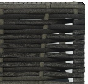 3-részes szürke polyrattan bisztrószett párnákkal