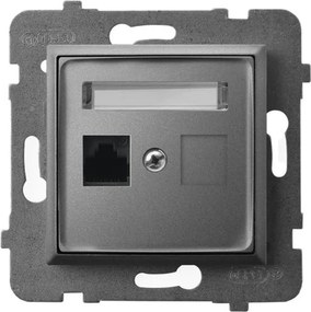 Ospel Aria matt szürke Cat.5e RJ45 fali aljzat (GPK-1U/K/m/70)