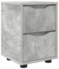 vidaXL Éjjeli asztal fiókkal Beton Szürke 30,5 x 30 x 43 cm Faanyag