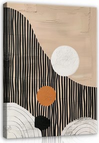 Boho Absztrakt Vászonkép Barna Fal A Nappali Hálószobájába 100x70