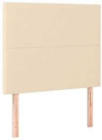 krémszínű szövet LED-es fejtámla 80x5x118/128 cm