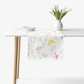 Goldea pamut asztali futó deluxe - virágzó réti virágok 20x120 cm