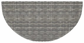 szürke polyrattan kerti asztal 100 x 50 x 75 cm