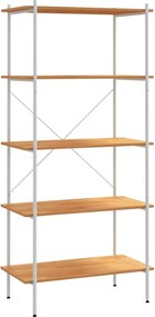 vidaXL fehér és tölgyfa 5 szintes polcrendszer 80x40x163 cm