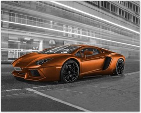 Poszterek 50x40 Narancssárga autó